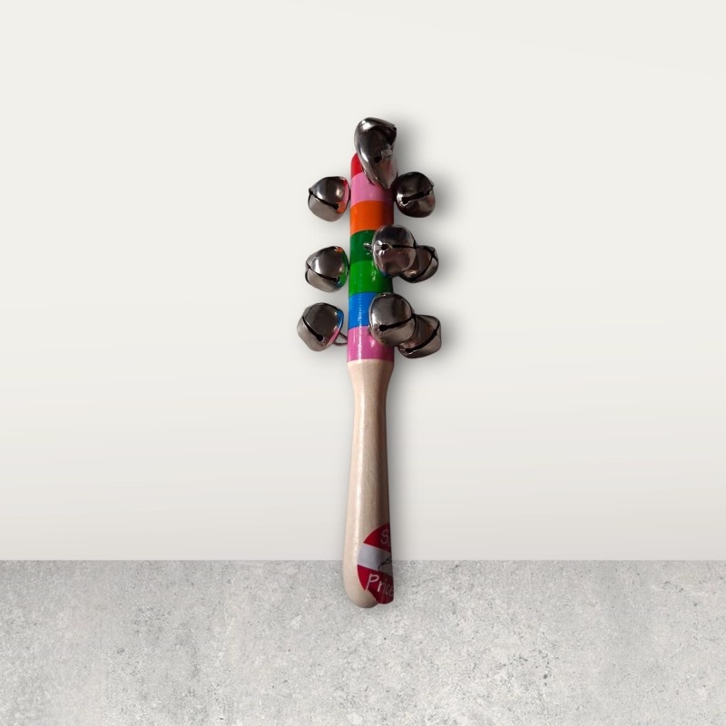 Rainbow bell rattle