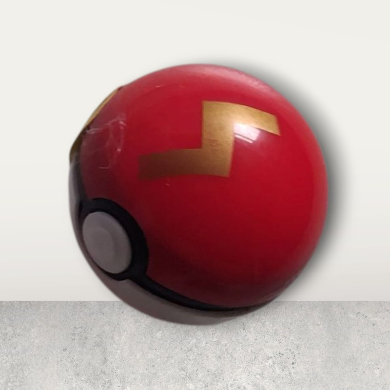 Red and white Pokemon ball and character